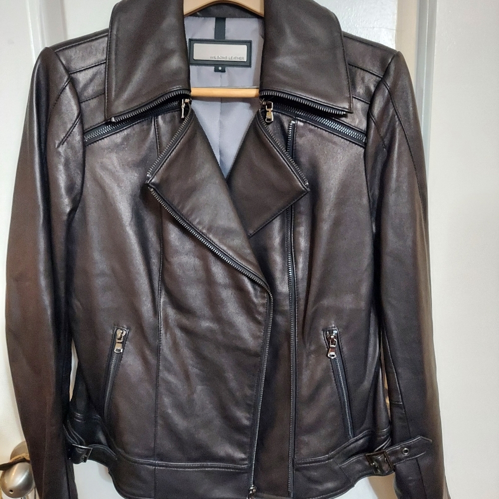 NWOT Black Wilsons Leather Jacket - Picture 2 of 16